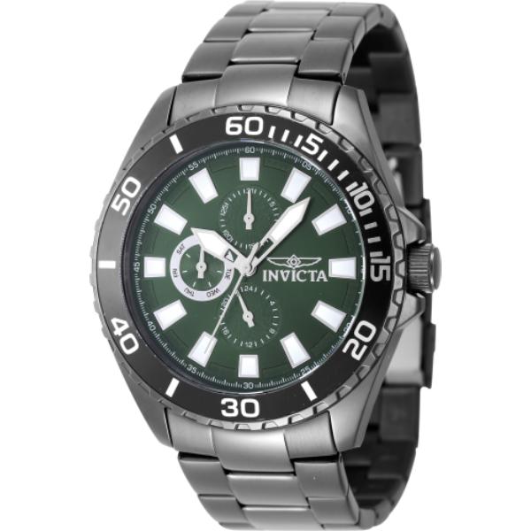 29930 Mens Pro Diver Quartz Chronograph Green Dial Watch