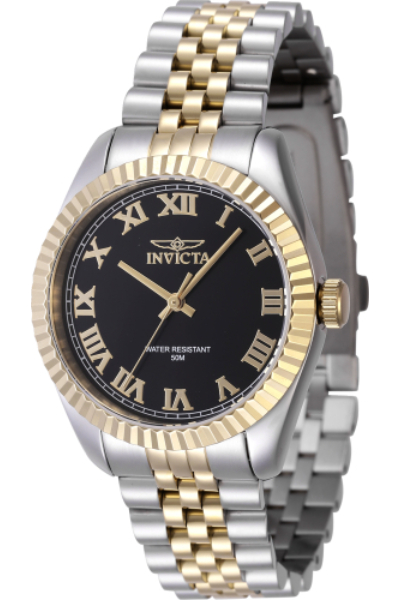47413 Women Specialty Quartz 3 Hand Black Dial Watch