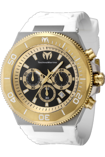 TM-224019 Men Manta Quartz Chronograph Gold & Black Dial Watch