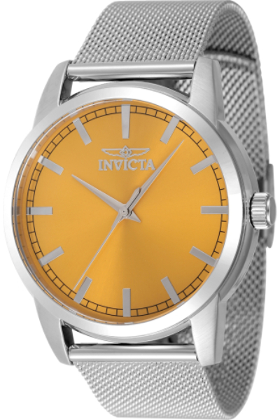 48506 43 mm Men Celestial Quartz 3 Hand Yellow Dial Watch