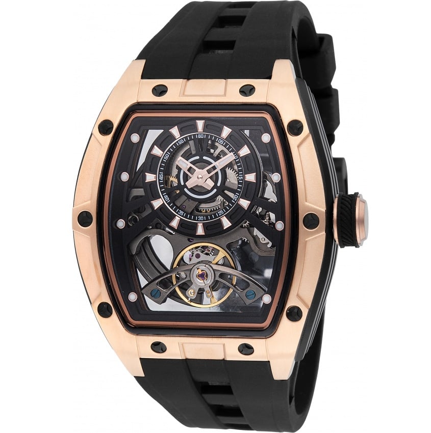 49037 Mens S1 Rally Automatic 3 Hand Black Dial Watch