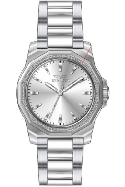 49110 34 mm Women Speedway PC21J Quartz 3 Hand Silver Dial Watch