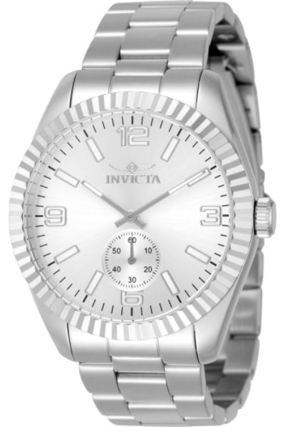 49356 43 mm Men Specialty Quartz Multifunction Silver Dial Watch with Sunray Finish