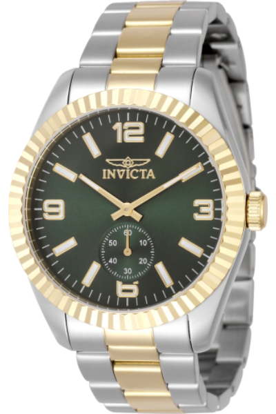 49386 43 mm Men Specialty Quartz VD78 Multifunction Green Dial Watch