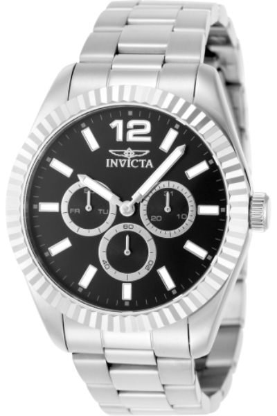49511 43 mm Men Specialty Quartz Chronograph Black Dial Watch with Sunray Finish