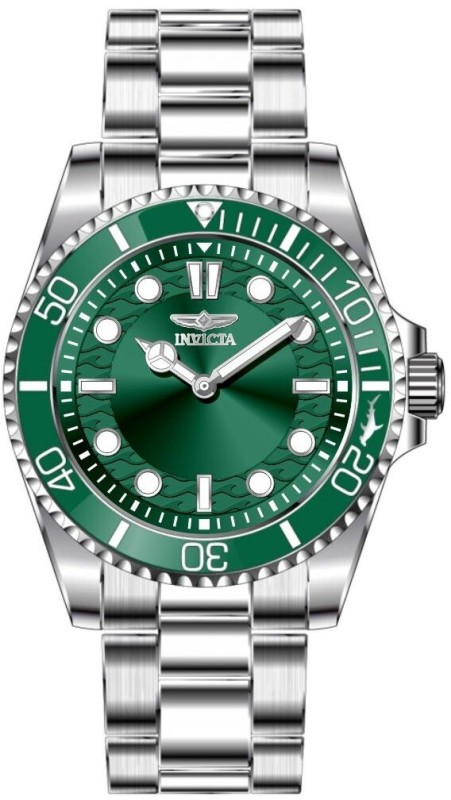49695 Men Pro Diver Quartz PC20S Brass Green Dial Watch