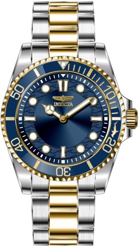 49696 Men Pro Diver Quartz PC20S Brass Blue Dial Watch