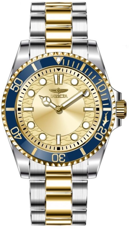 49697 Men Pro Diver Quartz PC20S Brass Gold Dial Watch