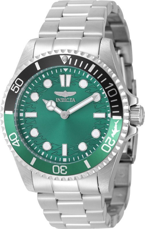 49705 43 mm Men Pro Diver Quartz PC20S Brass Green Dial Watch