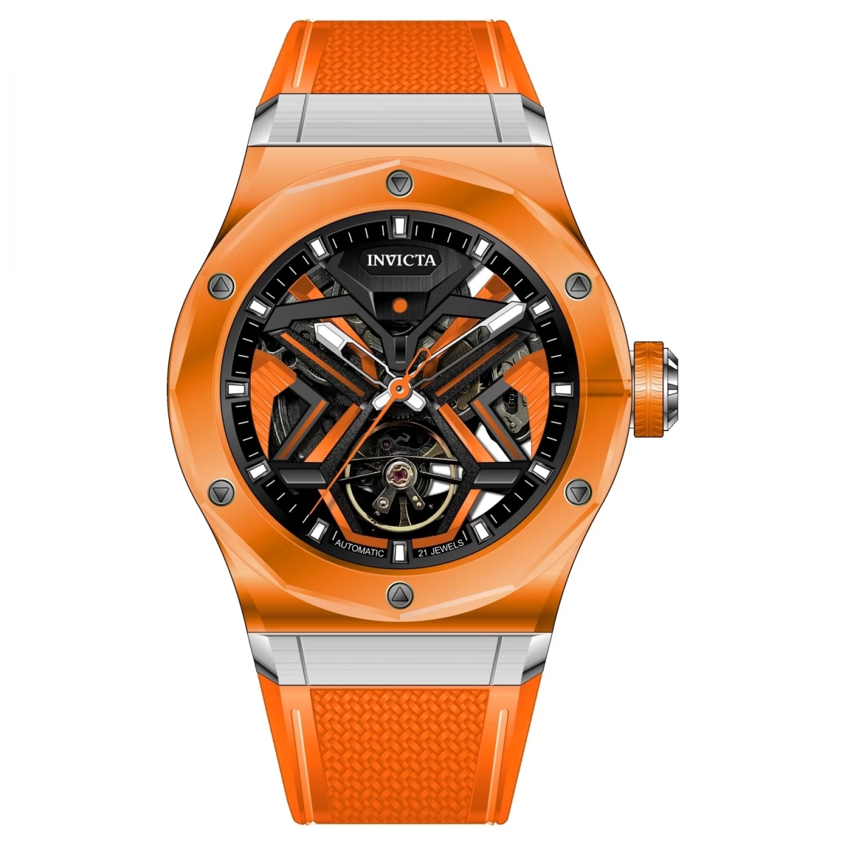 69545 Mens Celestial Mechanical 3267z Steel Dial Watch