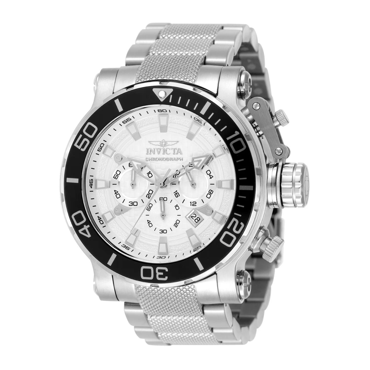 50235 52 mm Coalition Forces Quartz VD53 Silver Dial Watch for Men
