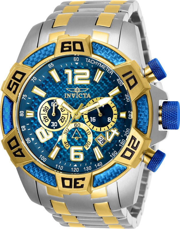 886678312375 Mens 25855 Pro Diver Quartz Chronograph Blue Dial Watch