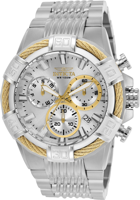 886678312474 Mens 25863 Bolt Quartz Chronograph Silver Dial Watch