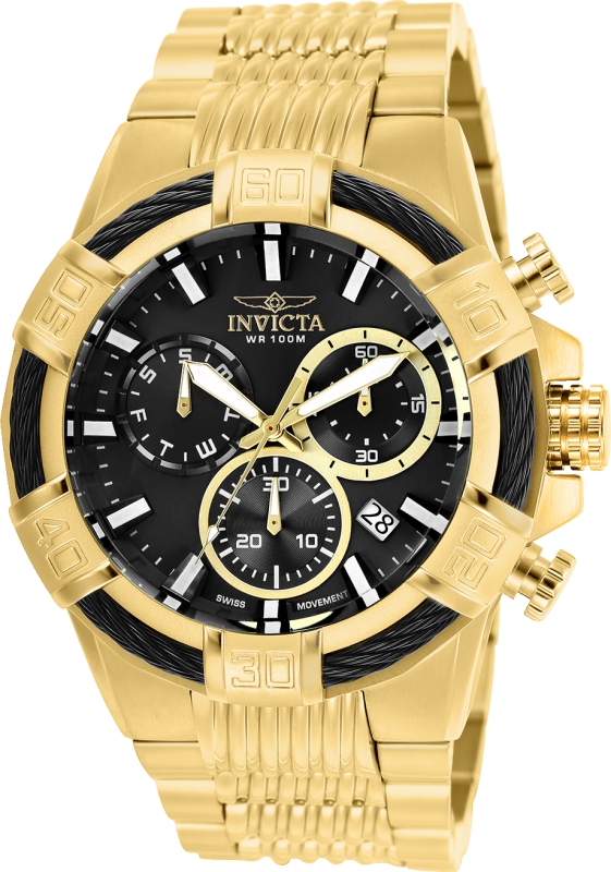 886678312511 Mens 25867 Bolt Quartz Chronograph Black Dial Watch
