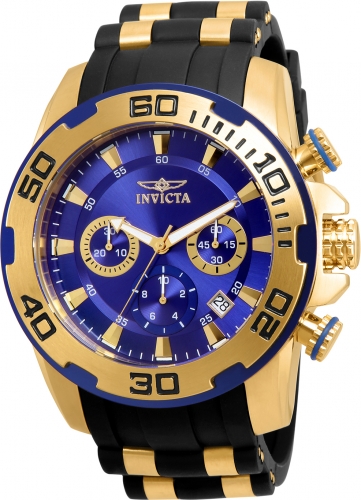 886678273362 Mens 22313 Pro Diver Quartz Chronograph Blue Dial Watch