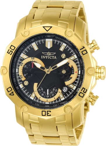 Mens 22767 Pro Diver Quartz Multifunction Black Dial Watch
