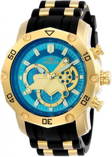 Mens 23426 Pro Diver Quartz Multifunction Blue Dial Watch - Blue