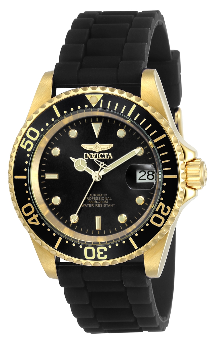 886678288144 Mens 23681 Pro Diver Automatic 3 Hand Black Dial Watch