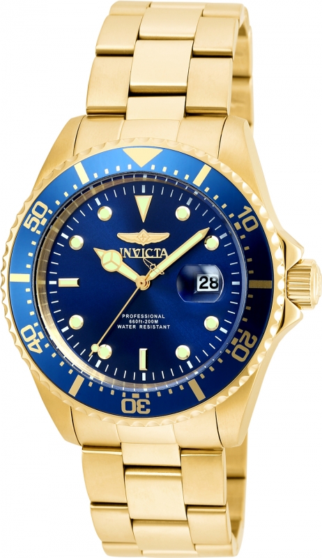 Picture of Invicta 22063 Mens Pro Diver Quartz 3 Hand Dial Watch&#44; Blue