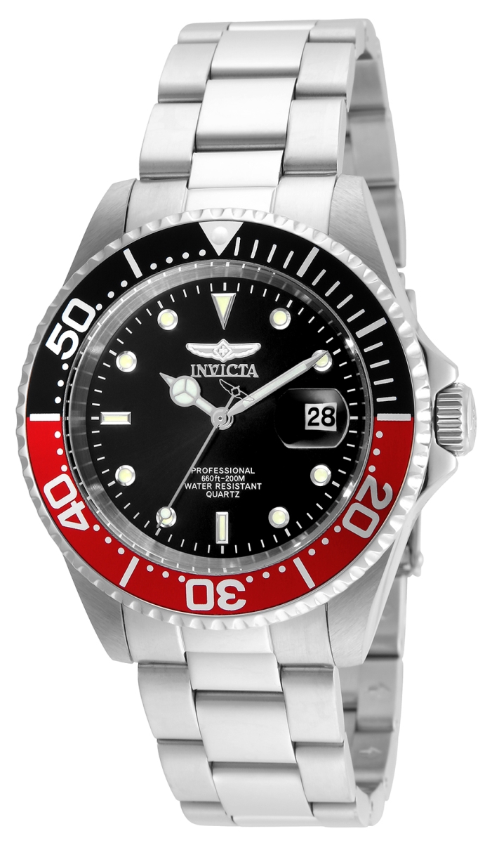 Picture of Invicta 24945 Mens Pro Diver Quartz 3 Hand Dial Watch&#44; Black