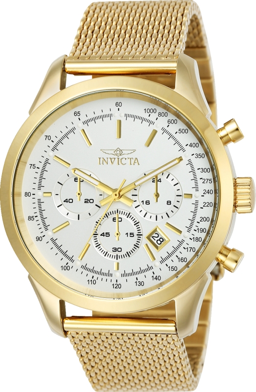 25225 Mens Speedway Quartz Chronograph Dial Watch44 Silver