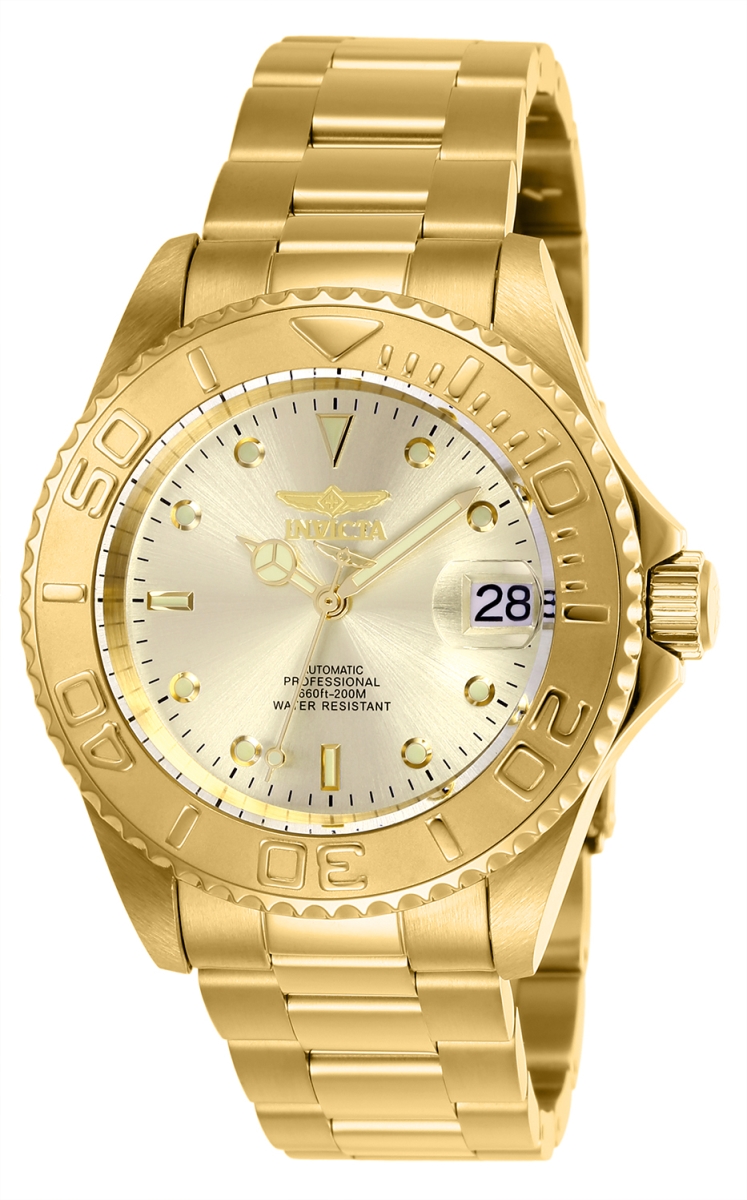 9010OB Mens Pro Diver Automatic 3 Hand Dial Watch Champagne