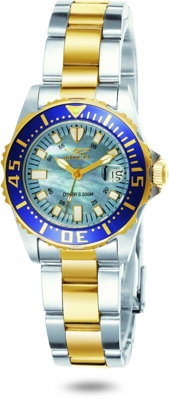 Womens Pro Diver Quartz 3 Hand Dial Watch - Blue