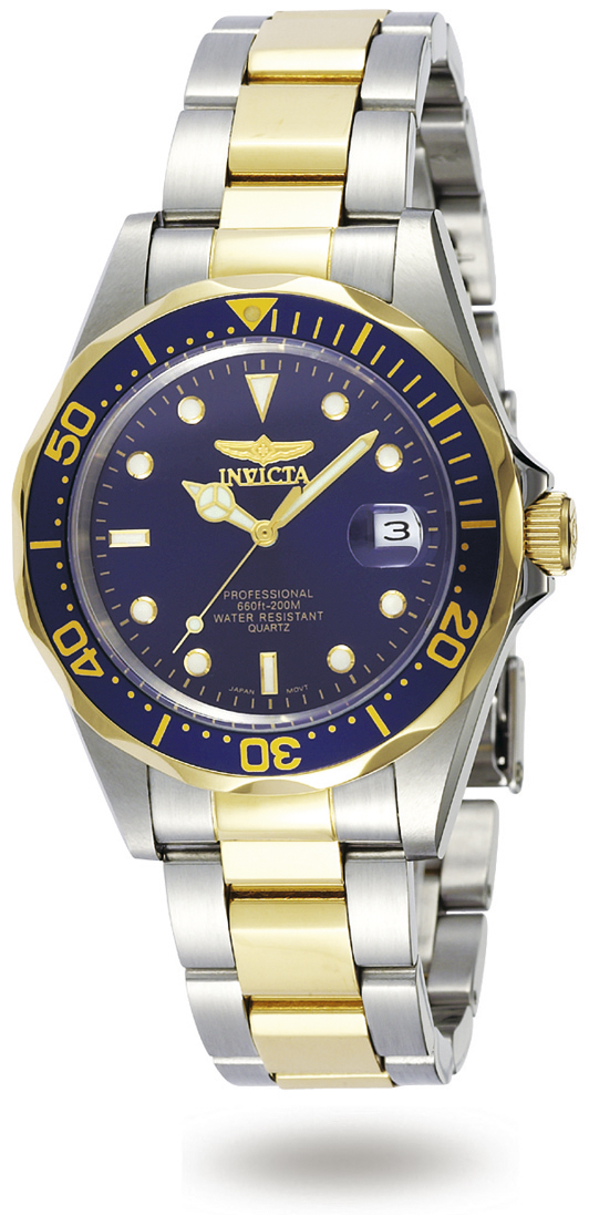 8935 Mens Pro Diver Quartz 3 Hand Dial Watch - Blue -  Invicta