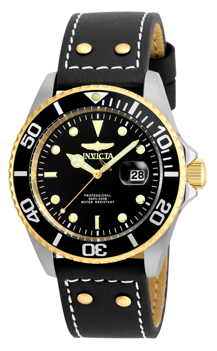 Picture of Invicta 22074 Mens Pro Diver Quartz 3 Hand Dial Watch - Black