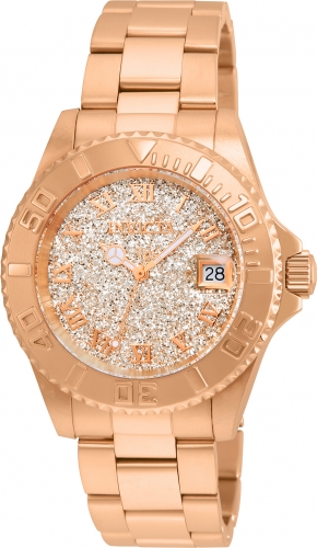 Womens Angel Quartz 3 Hand Dial Watch - Rose Gold