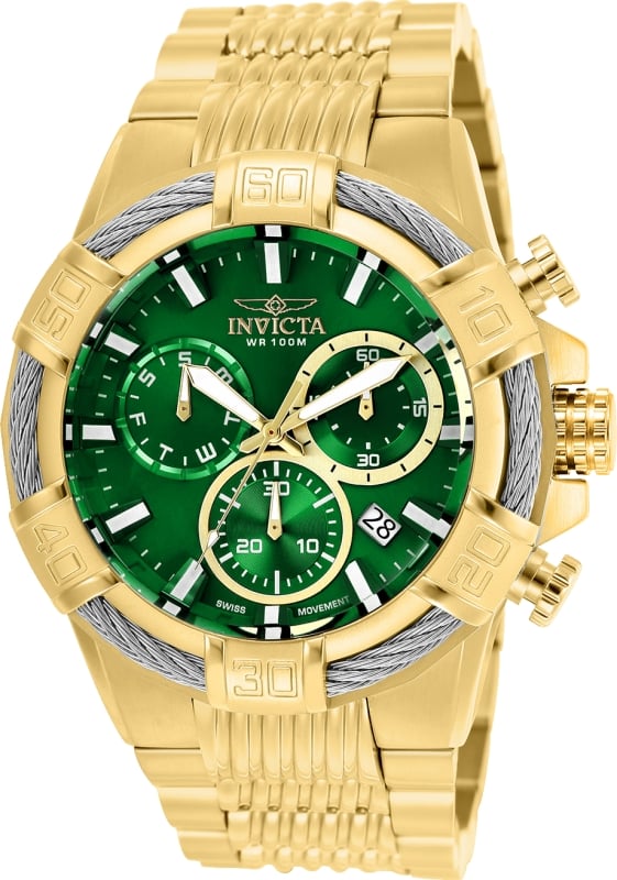 25869 Mens Bolt Quartz Chronograph Dial Watch  Green