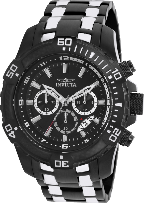 Picture of Invicta 26745 51 in. Mens Pro Diver Quartz Chronograph Black Dial Watch