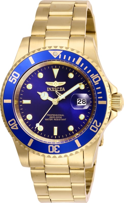 40 in Mens Pro Diver Quartz 3 Hand Blue Dial Watch