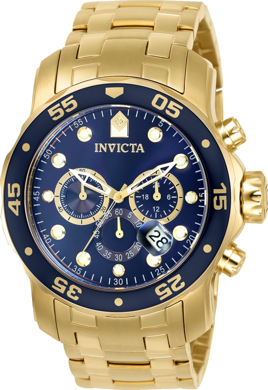 73 Mens Pro Diver Quartz Chronograph Blue Dial Watch -  Invicta
