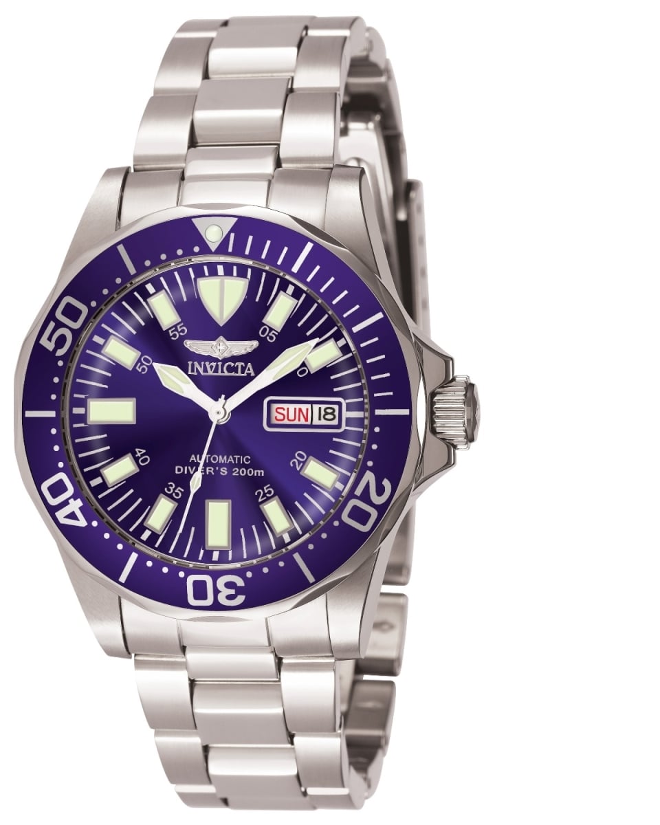 7042 Mens Signature Automatic 3 Hand Blue Dial Watch