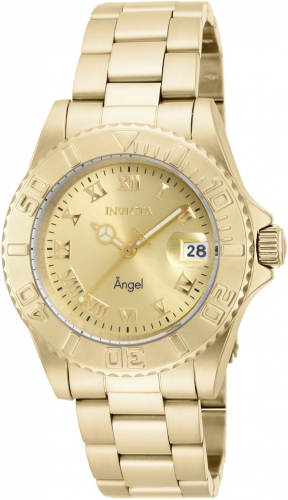 16849 Womens Angel Quartz 3 Hand Champagne Dial Watch