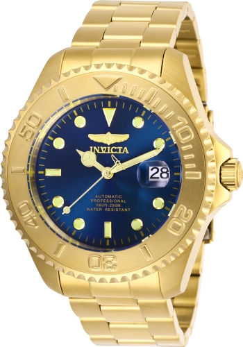 Picture of Invicta 28951 Mens Pro Diver Automatic 3 Hand Blue Dial Watch with Foldover & Safety Clasp