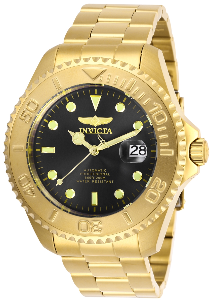 Mens Pro Diver Automatic 3 Hand Charcoal Dial Watch