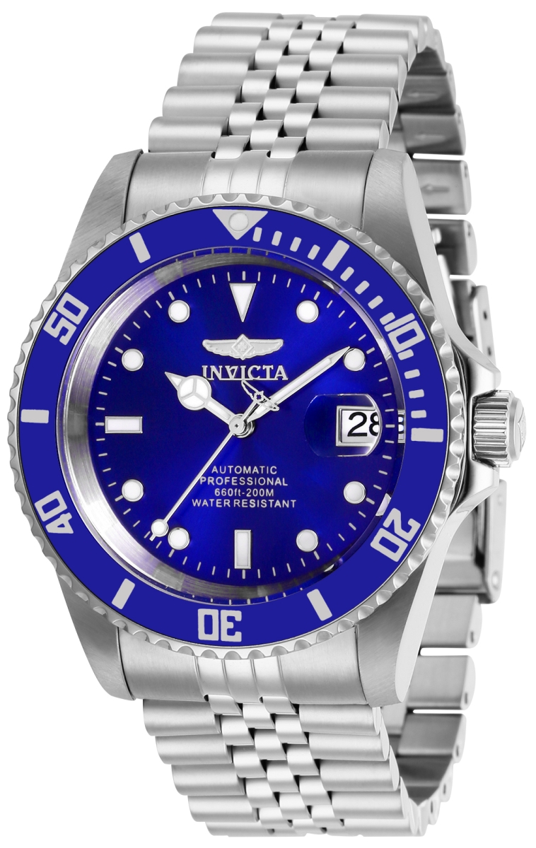 Picture of Invicta 29179 Mens Pro Diver Automatic 3 Hand Blue Dial Watch with Steel Tone