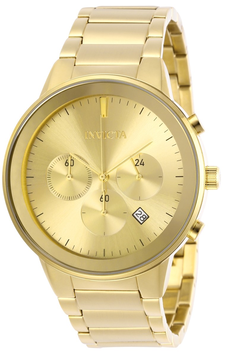 Picture of Invicta 29481 Mens Specialty Quartz Chronograph Gold Dial Watch with Gold Tone