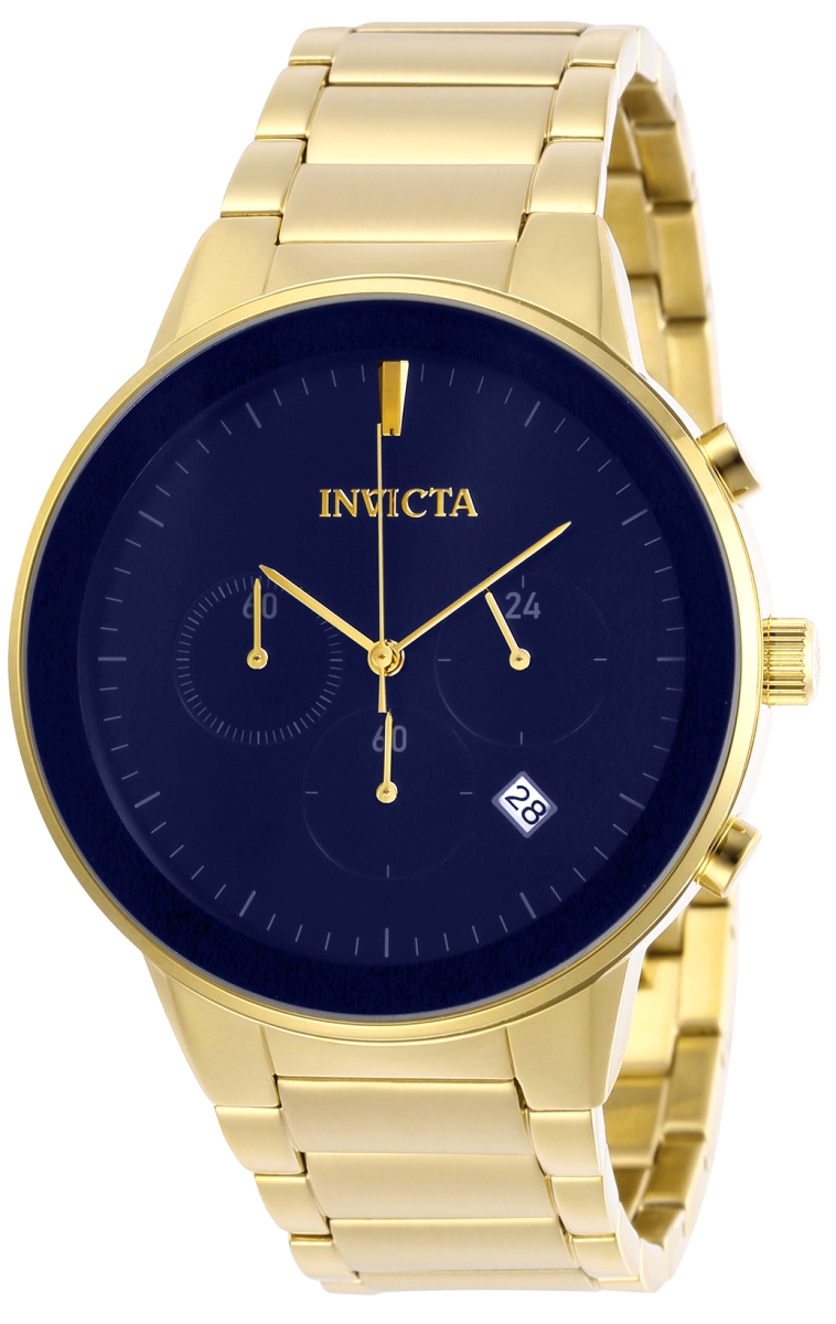 Picture of Invicta 29482 Mens Specialty Quartz Chronograph Blue Dial Watch with Gold Tone
