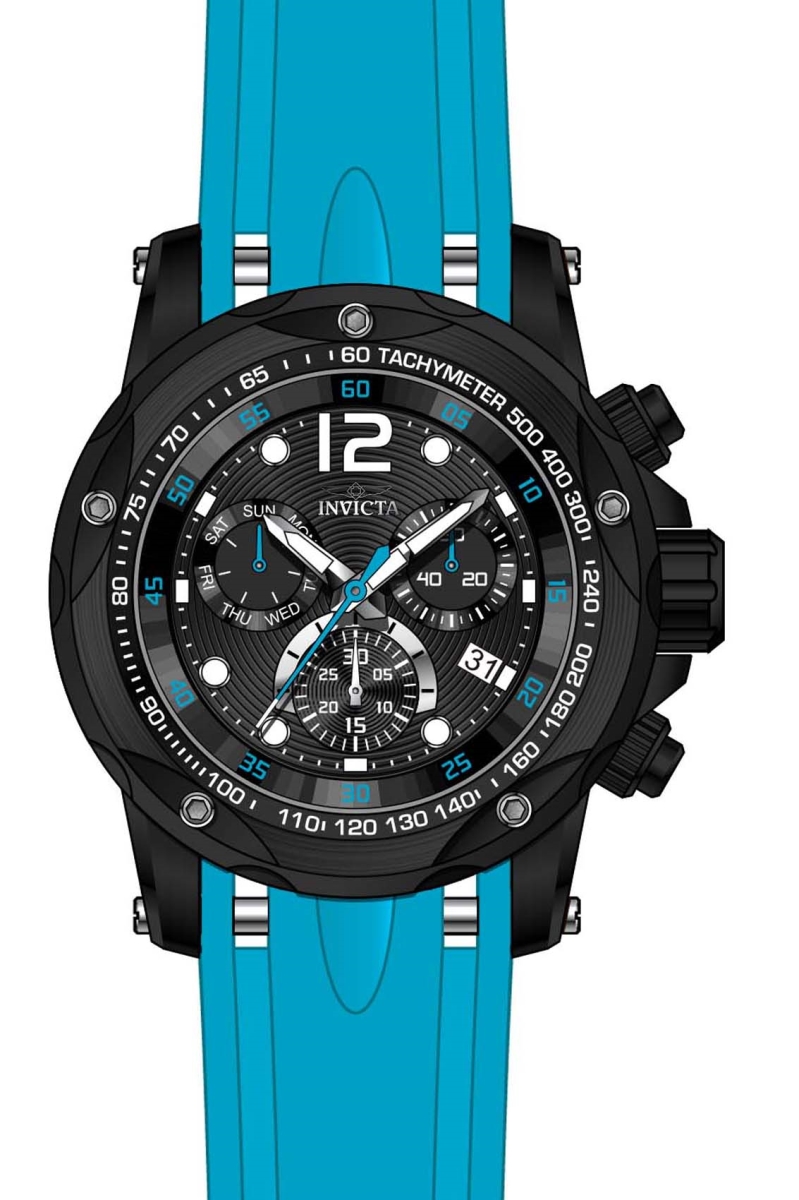 20075 Mens Speedway Quartz Chronograph Black Dial Watch