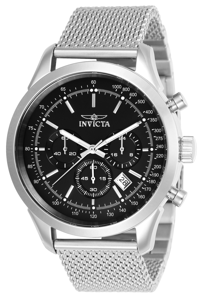 24208 Mens Speedway Quartz Chronograph Black Dial Watch