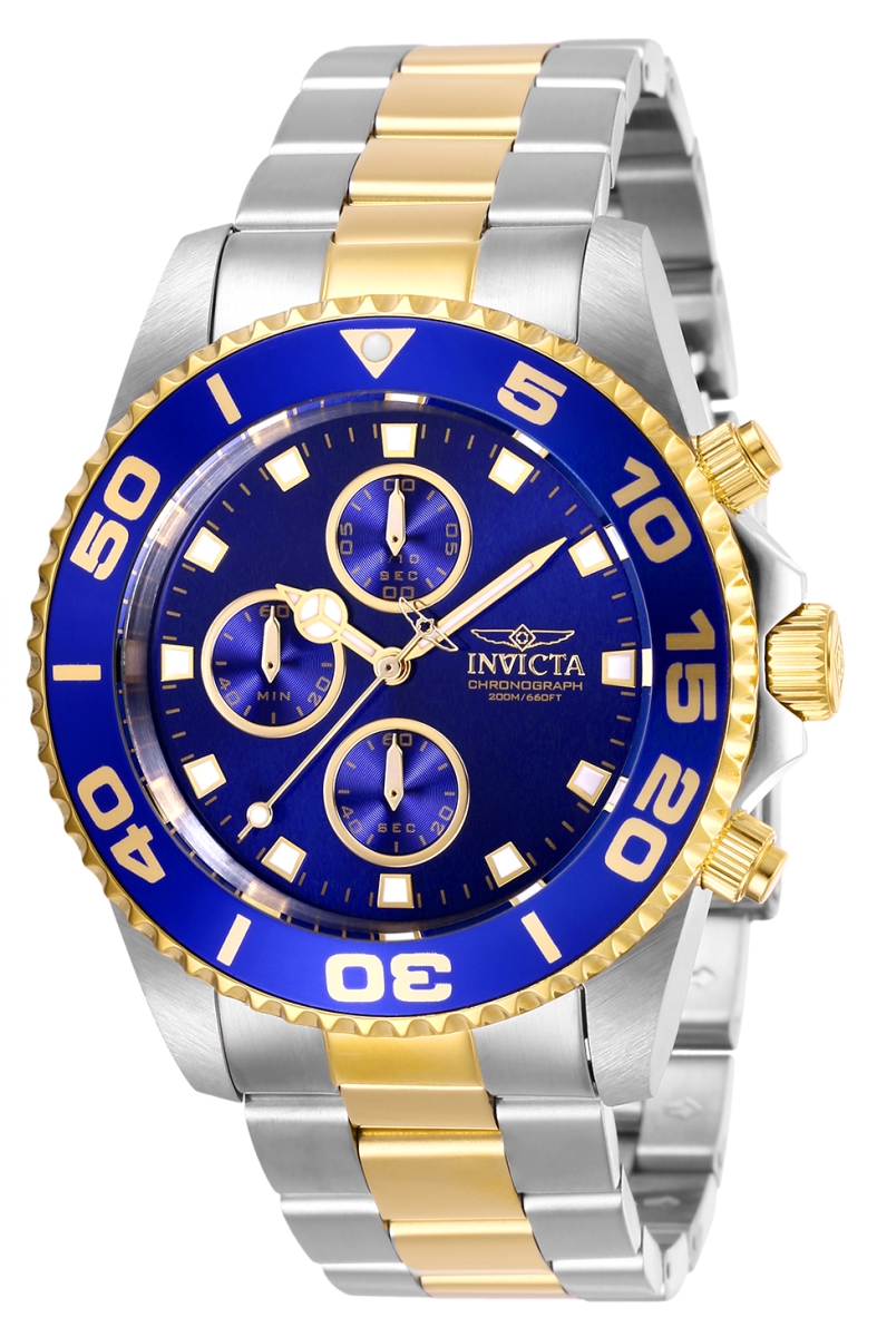 Mens Pro Diver Quartz Multifunction Blue Dial Watch