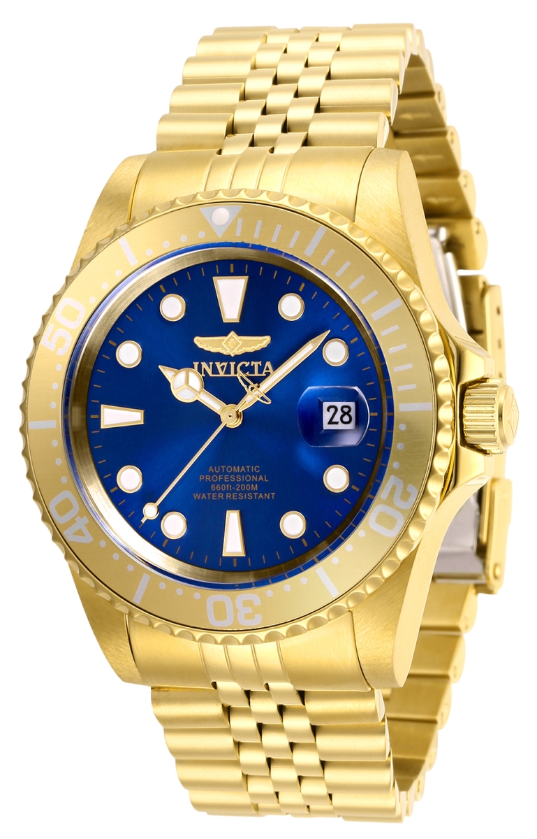 Mens Pro Diver Automatic 3 Hand Blue Dial Watch
