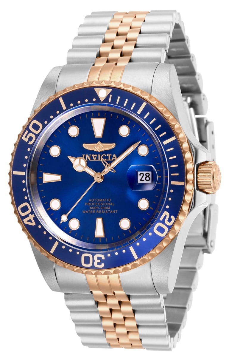 Mens Pro Diver Automatic 3 Hand Dark Blue Dial Watch