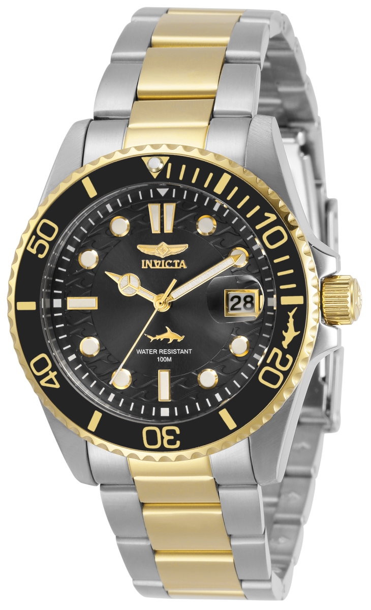 Womens Pro Diver Quartz 3 Hand Black Dial Watch