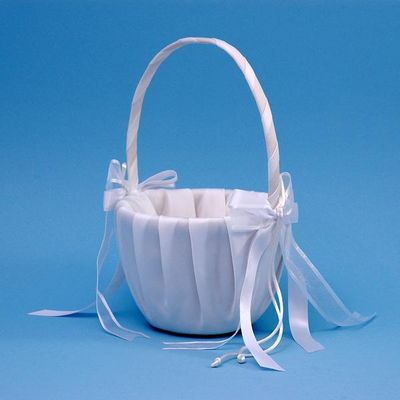 Picture of Ivy Lane Design A01115FB/WHT Simplicity Flower Girl Basket - White