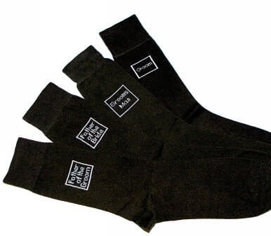 Picture of Ivy Lane Design 21XSG Groom Socks - Black and White