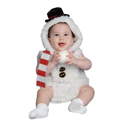 Picture of Dress Up America 361-0-6 Baby Plush Snow Man Costume - Size 0-6 Months